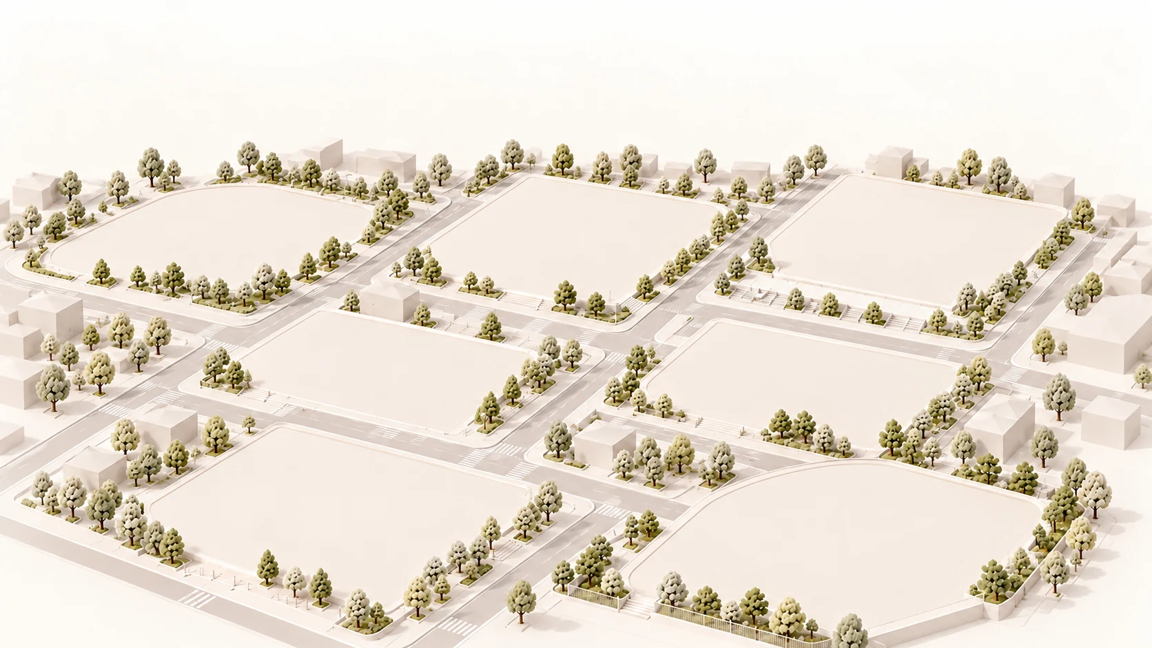 Architectural model of a city
