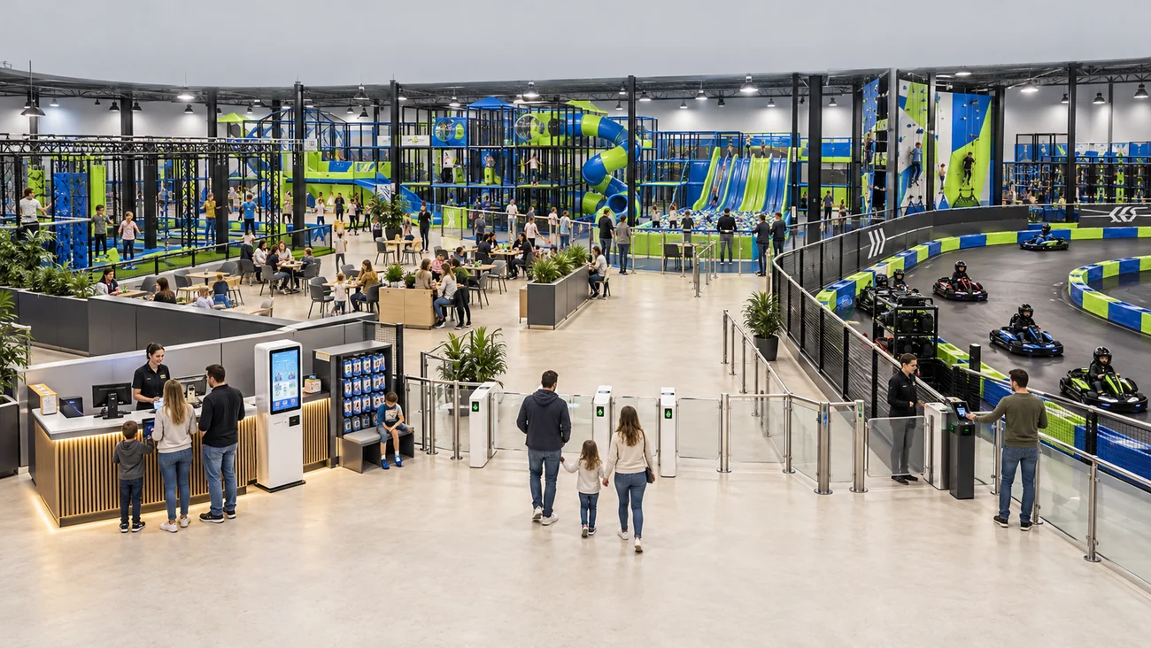Ticketing and entry illustration